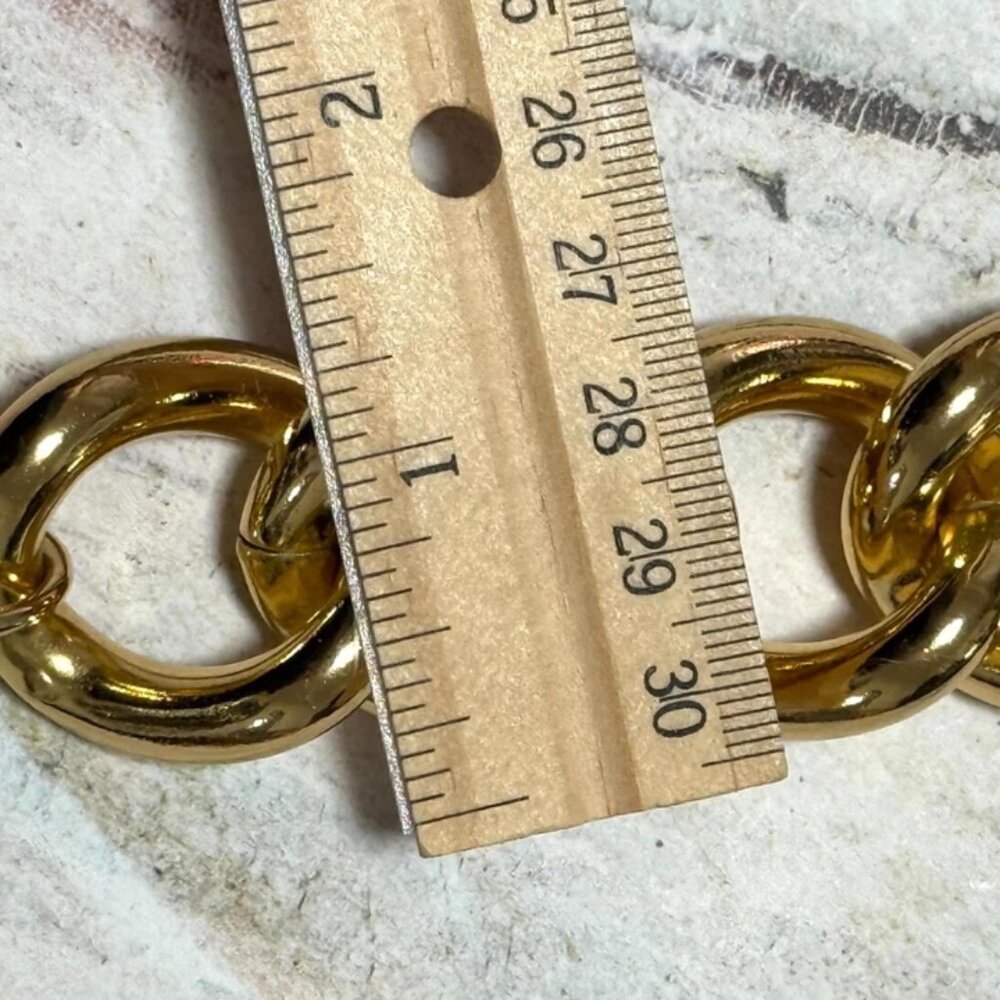 Diego Massimo Wide Gold Chain Bracelet - Picture 10 of 11